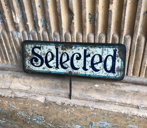 Edwardian Grocers Advertising Sign - Selected