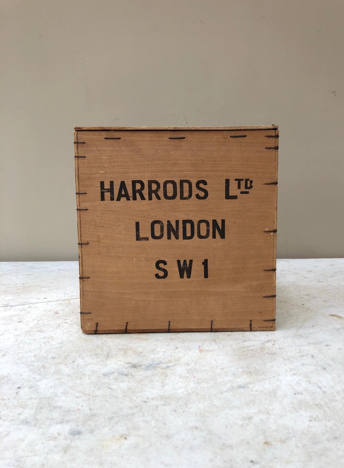 Early 20th Century Wooden 5lb Tea Box - Harrods Ltd London SW!