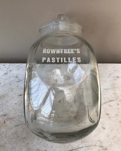 Rare Edwardian Shops Counter Top Advertising Jar - Rowntrees Pastilles