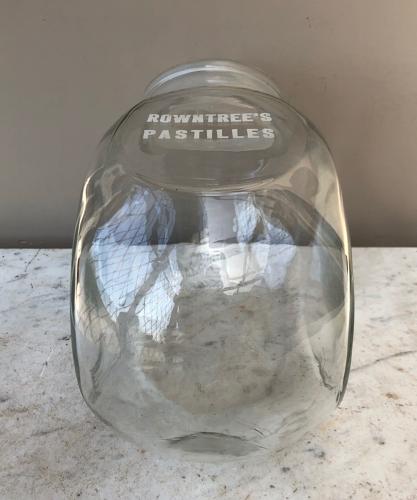 Rare Edwardian Shops Counter Top Advertising Jar - Rowntrees Pastilles
