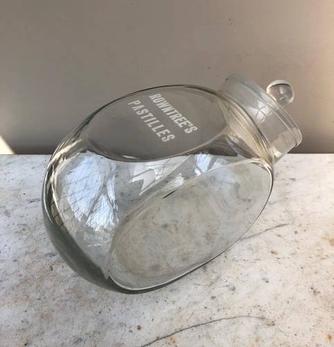 Rare Edwardian Shops Counter Top Advertising Jar - Rowntrees Pastilles