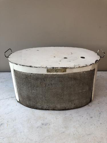 Rare Pair of Victorian Tin & Mesh Food Covers with Side Handles
