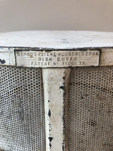 Rare Pair of Victorian Tin & Mesh Food Covers with Side Handles