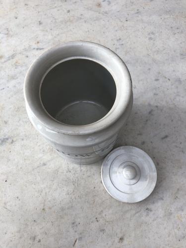 Rare Late 19thC Copeland White Ironstone Kitchen Jar - Arrow Root