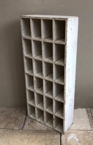 Early 20thC Pine Set of 24 Pigeon Holes - Perfect for Spice Bottles