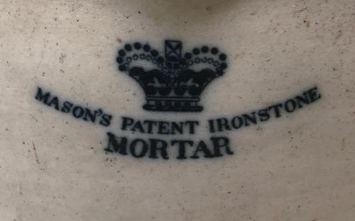 Rare Victorian Masons Patent Ironstone Mortar - Size 5