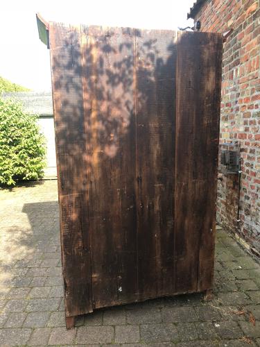 C1830 Welsh Pine Food and Cheese Cupboard - Fantastic Original Paint