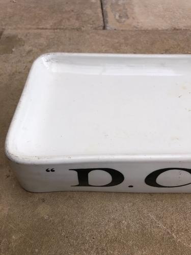 Early 20thC White Ironstone Grocers Slab for DCL Yeast