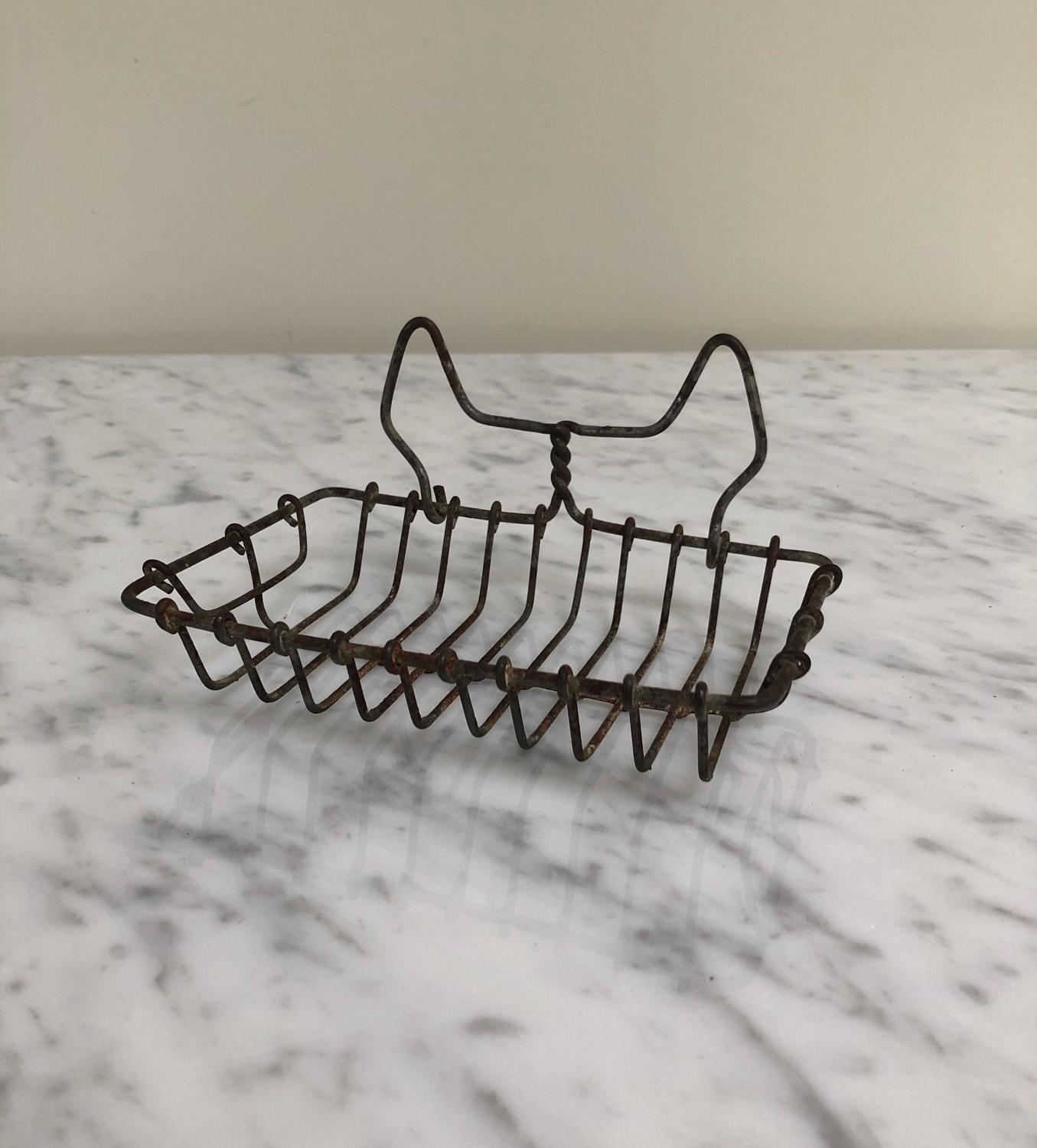 Early 20th Century Wire Work Soap Rack