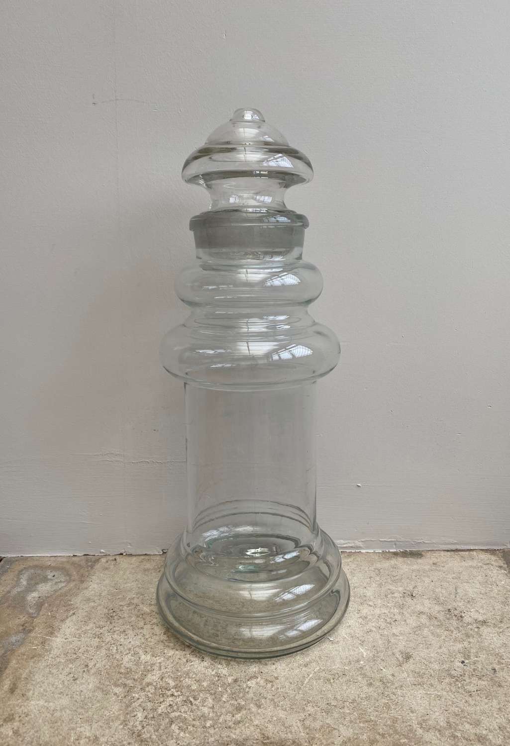 Late Victorian Glass Sweet Shop Jar - Lovely Condition