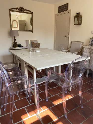 Victorian Swedish Pine Slagbord Dropleaf Table