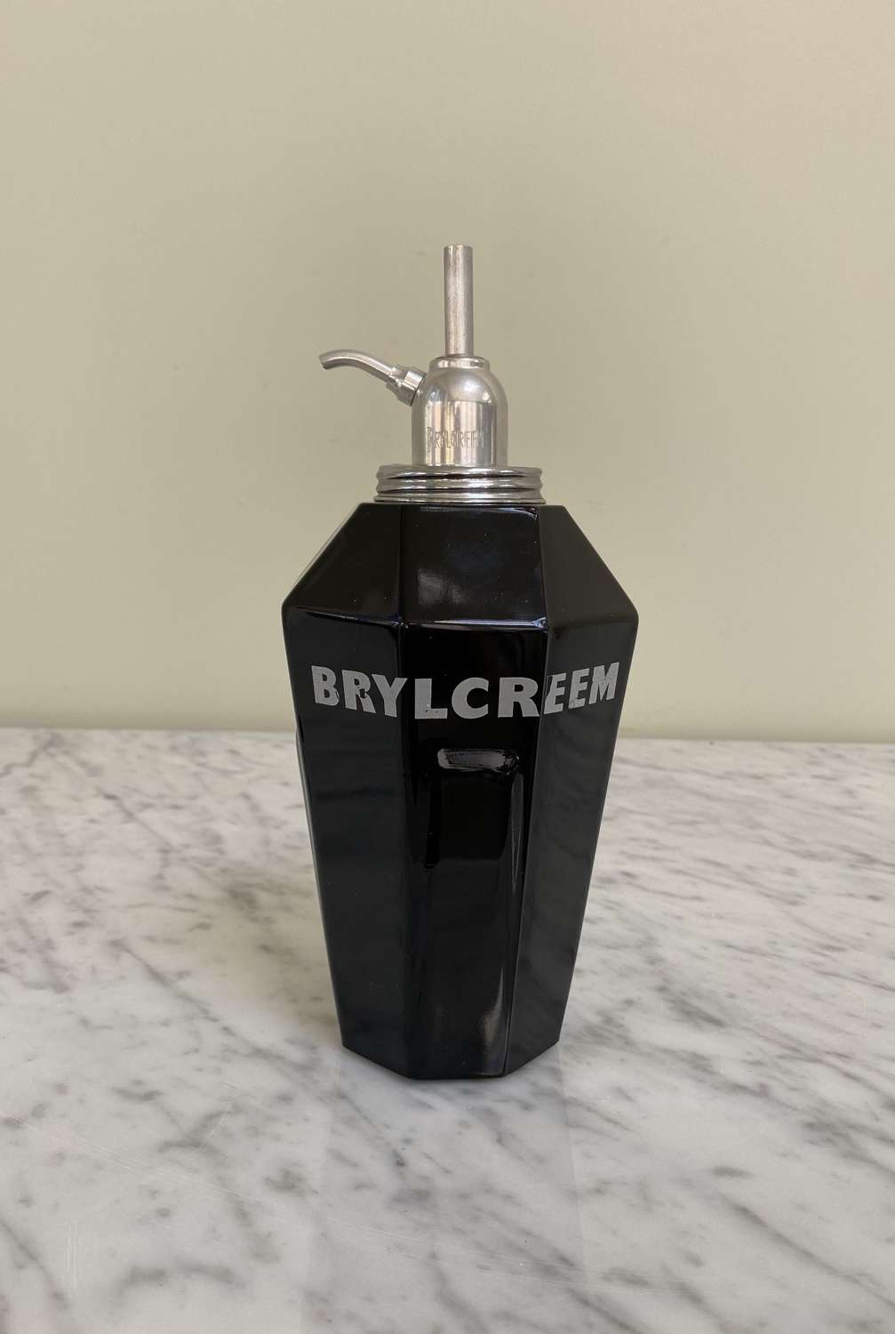 Wonderful Condition Glass Barbers Brylcreem Bottle c1940