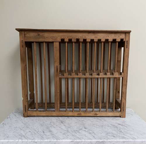 Victorian Pine Plate Rack - Shelf Top - Castleations to Top Tier