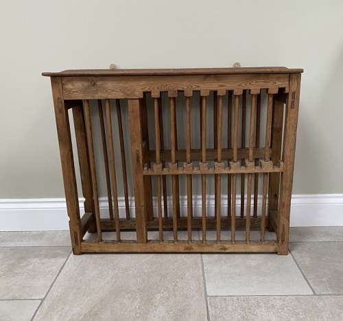 Victorian Pine Plate Rack - Shelf Top - Castleations to Top Tier