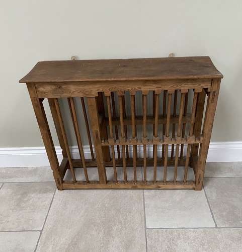 Victorian Pine Plate Rack - Shelf Top - Castleations to Top Tier