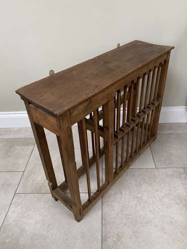 Victorian Pine Plate Rack - Shelf Top - Castleations to Top Tier