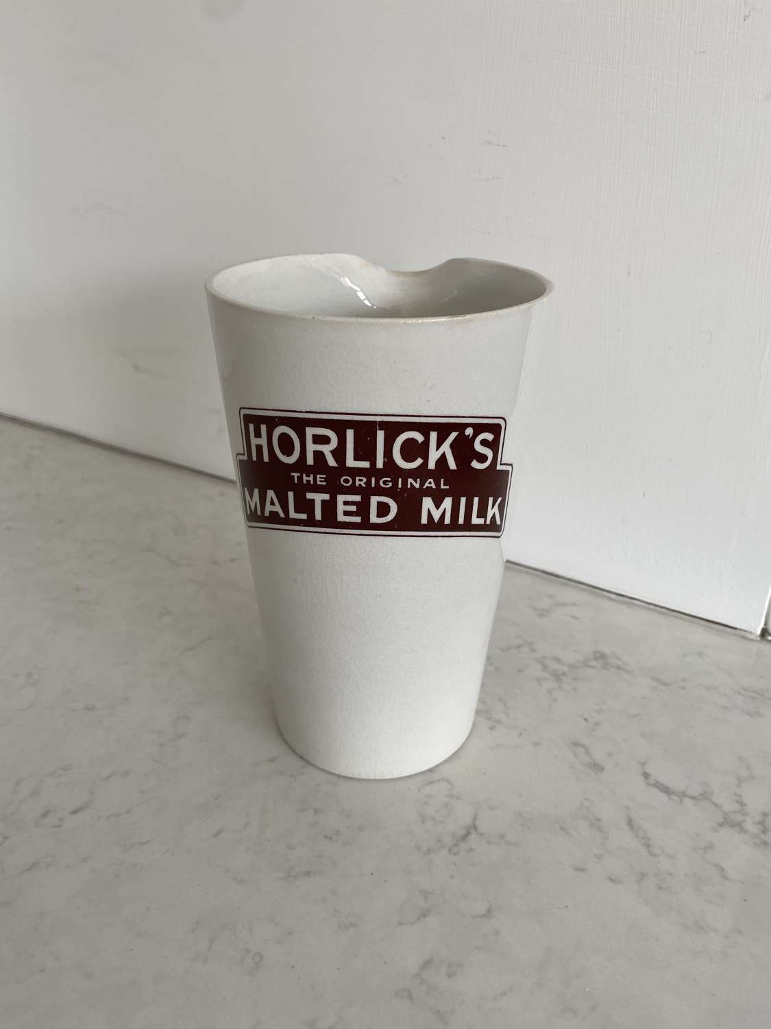 Early 20thC White Ironstone Advertising Jug - Horlicks Malted Milk