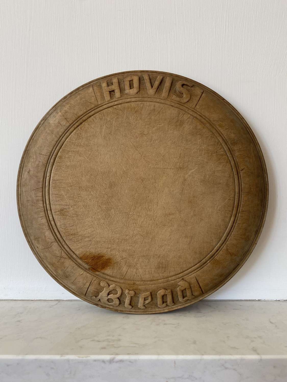 Early 20th Century Carved Advertising Bread Board - Hovis
