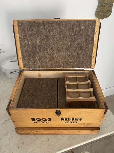Superb Condition Early 20th Century Raylite Travelling Eggs Box