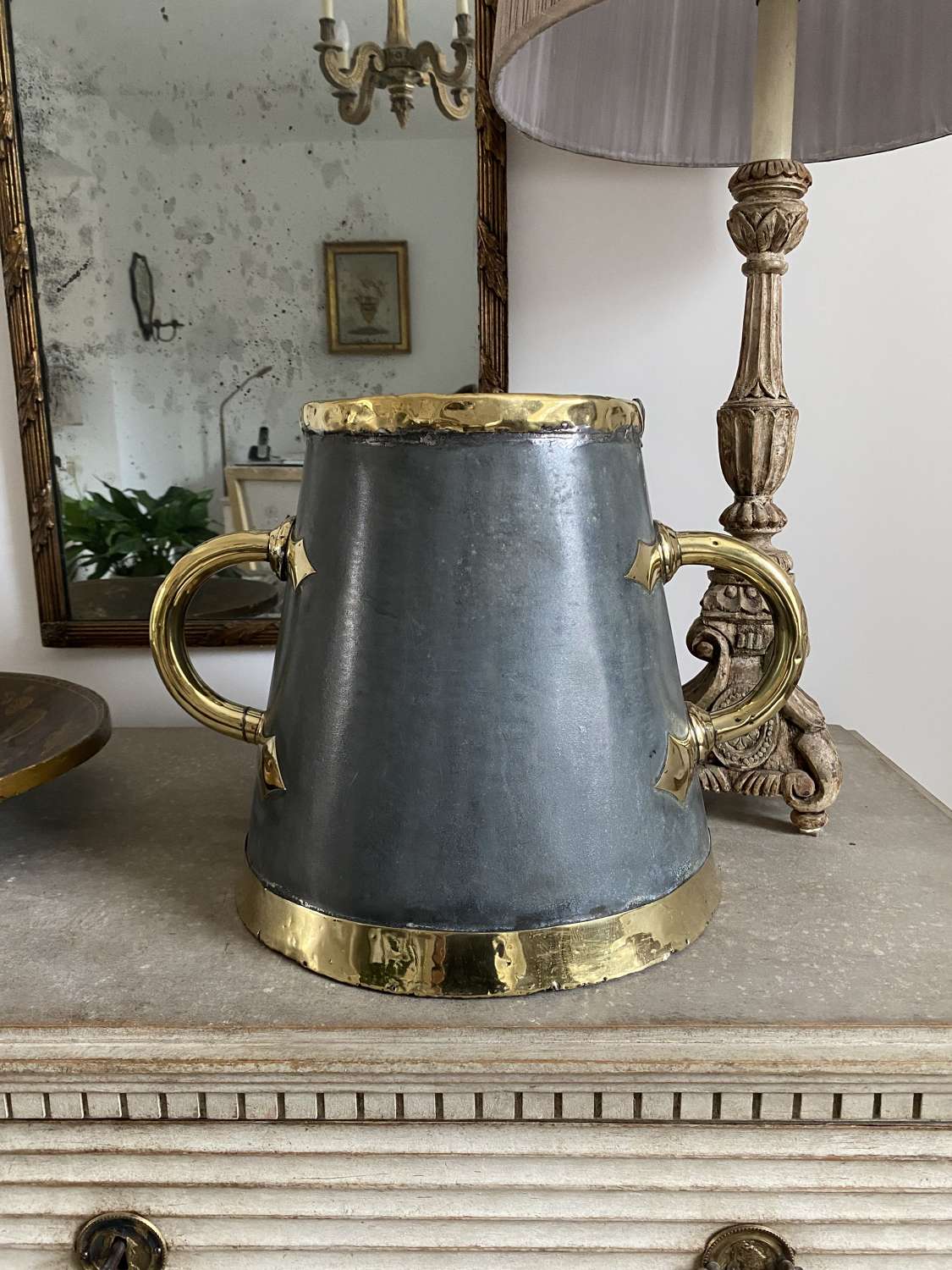 Georgian - Late Victorian - Gorgeous Brass Bound Bushel Measure