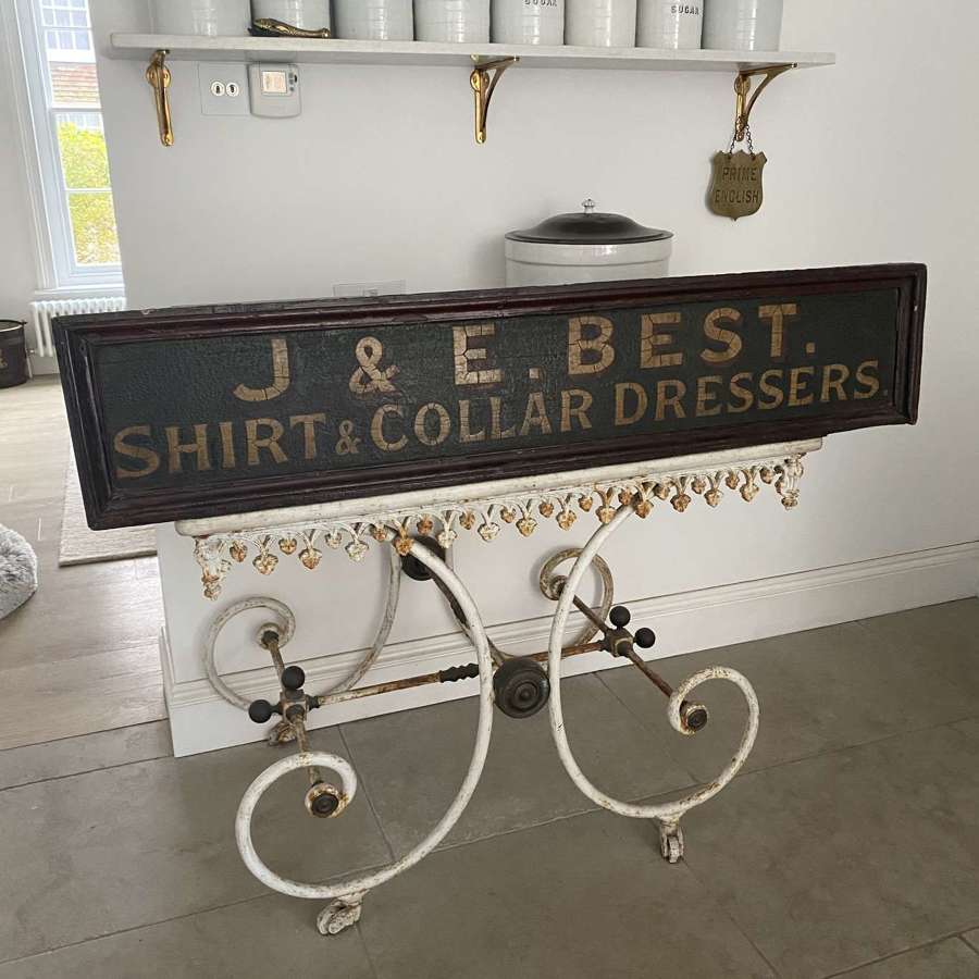 Late Victorian - Edwardian Painted Pine Sign -Fantastic Orig Condition