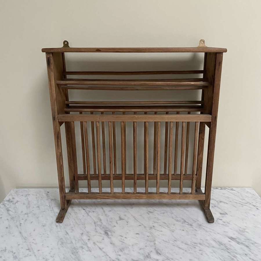 Victorian Edwardian Pine Kitchen Plate Rack - Lovely Condition