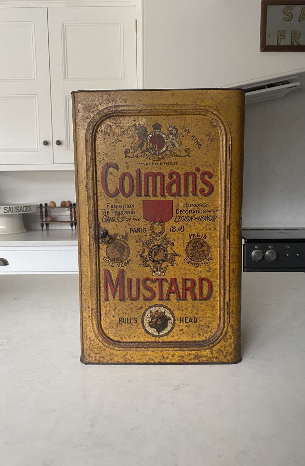 Rare Edwardian Shops Colmans Advertising Mustard Cupboard