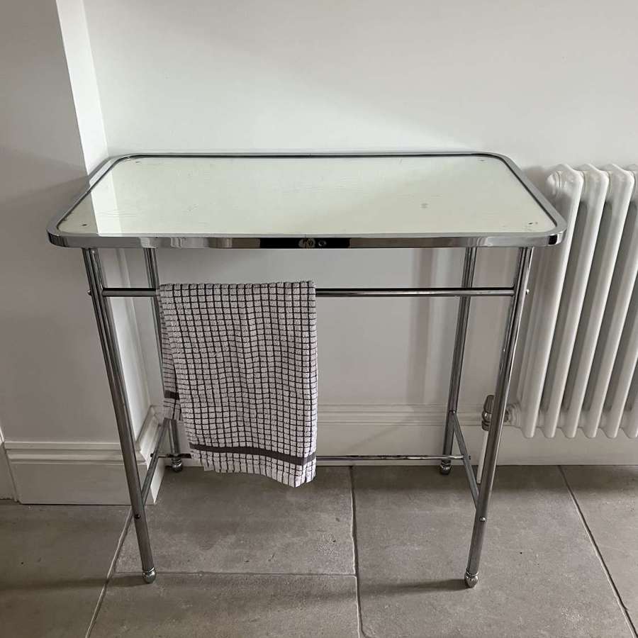 Early 20th Century - c1930s - Mirror Top Chrome Side Table