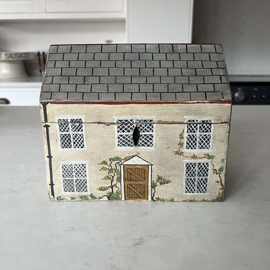 Antique Painted House Caddy - Doris Urquhart&rsquo;s  Private Collection