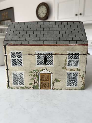 Antique Painted House Caddy - Doris Urquhart’s  Private Collection