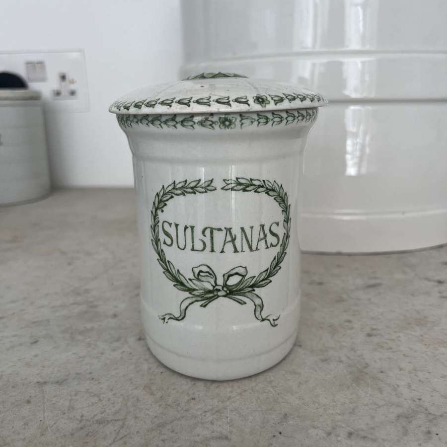 Superb Condition Victorian Grimwades Kitchen Storage Jar - Sultanas