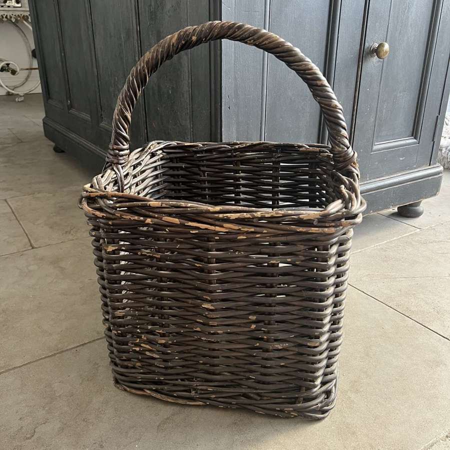 Lovely Condition Antique Basket - Great Colour, Sturdy with No Worm