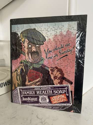 Rare Early 20thC Advertising Puzzle for John Knight Family Health Soap