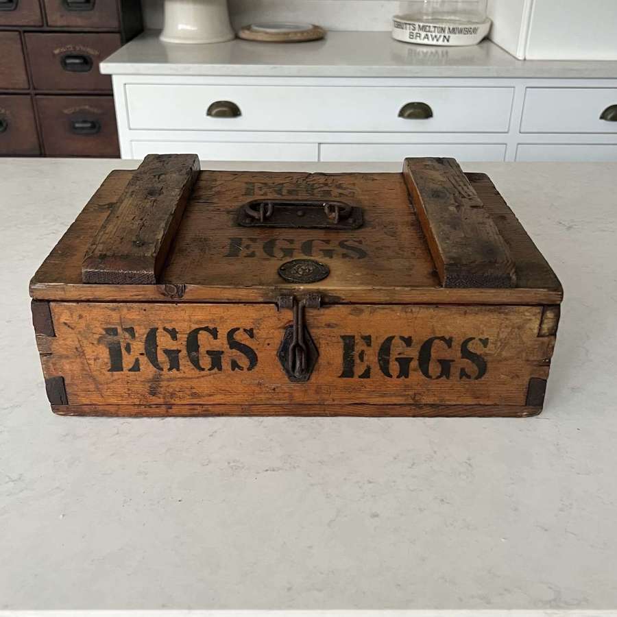 Edwardian Solid Pine Dovetailed The Protector Eggs Box