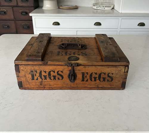 Edwardian Solid Pine Dovetailed The Protector Eggs Box