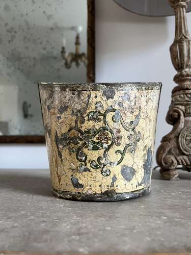 Mid Century Painted Galvanised Wall or Freestanding Container.
