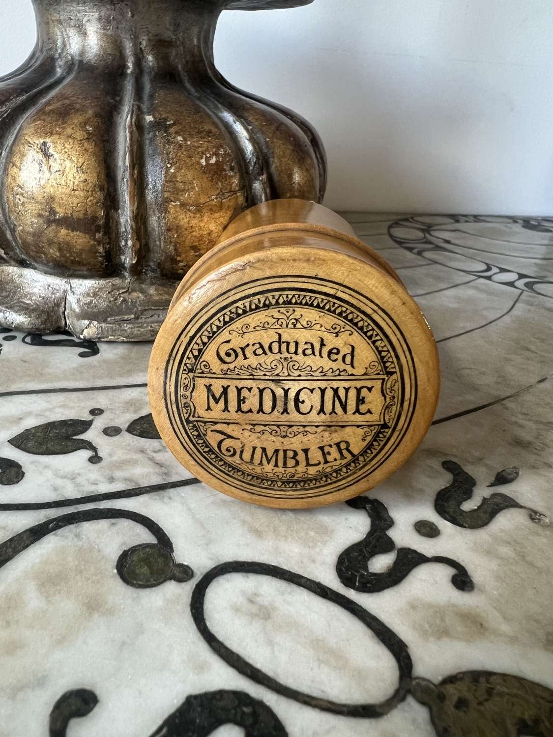 Early 20th Century Treen Medicine Tumbler Holder