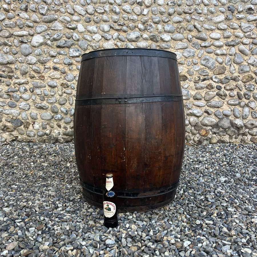 Late 19th Century Large Coopered Barrel - Perfect for Logs