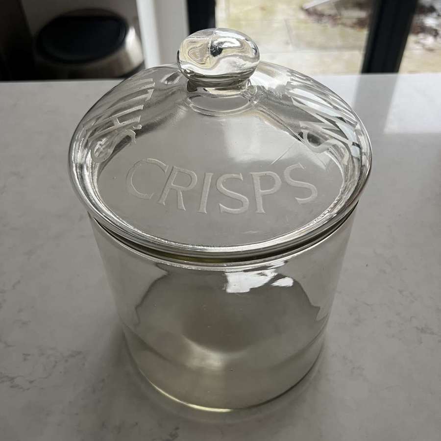 1920s Shops Glass Smiths Crisps Advertising Jar