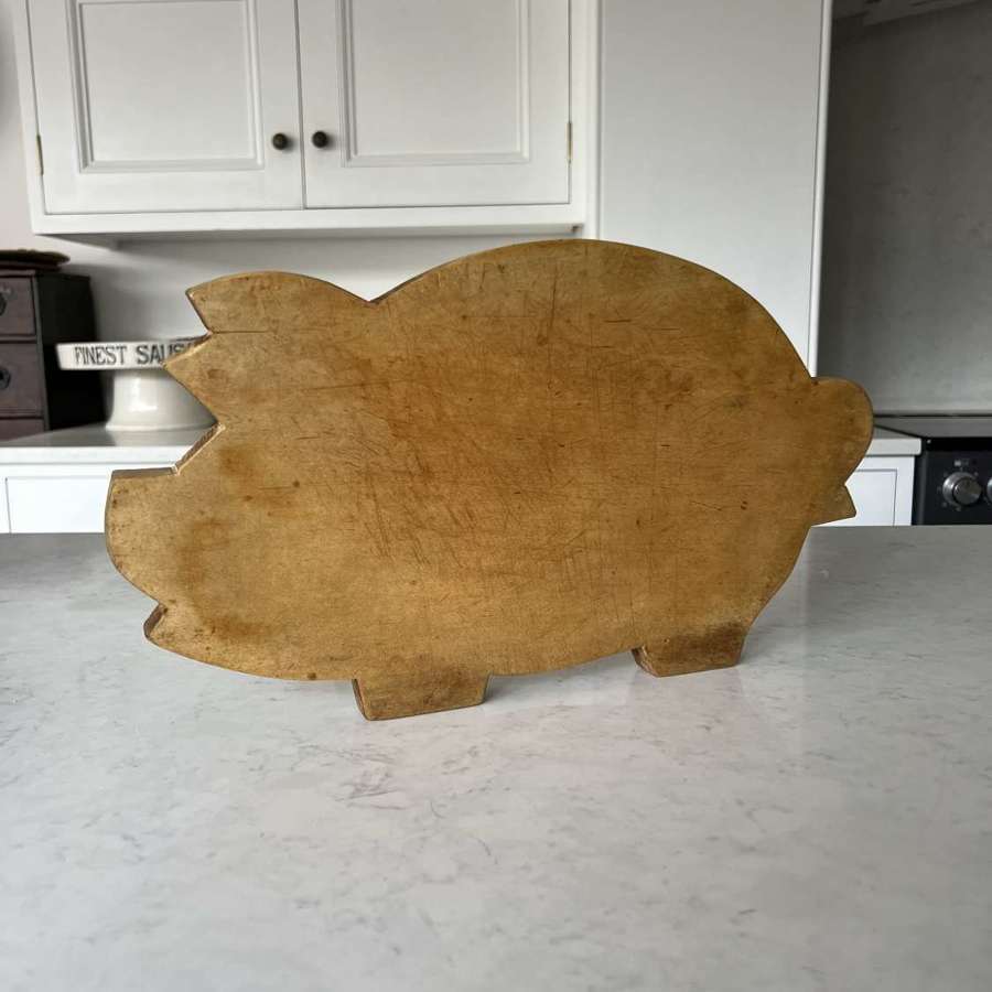 Mid Century Solid Beech Pig Shaped Chopping Board