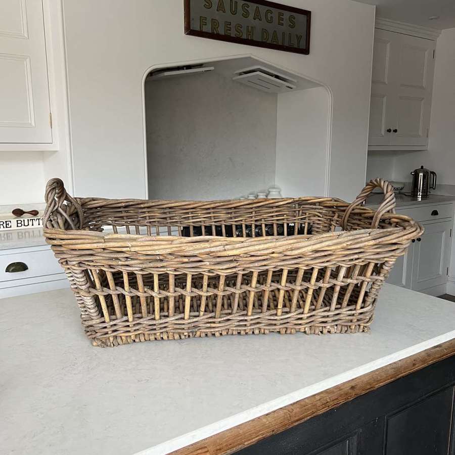 Huge Antique Sturdy Basket - Slatted Sides. Perfect Laundry-Ironing