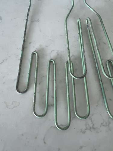 Early 20th Century Pair of Wire Work Glove Stretchers - Original Paint