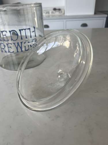 Early 20thC Shop’s Large Glass Advertising Jar Meredith & Drew Biscuit