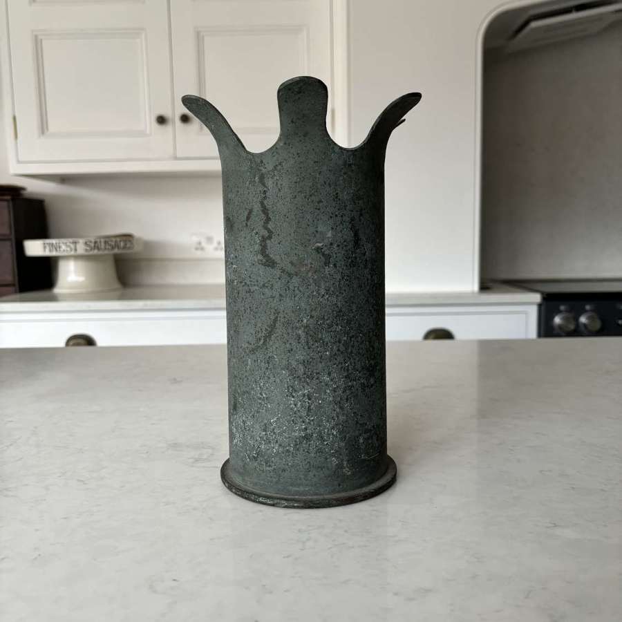 Wonderful Early 20th Century Copper Verdigris Trench Art Vase