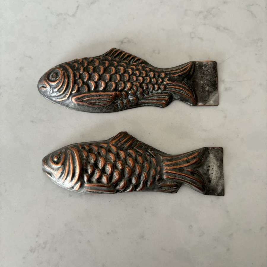Two Early 20th Century English Fish Shaped Chocolate Moulds