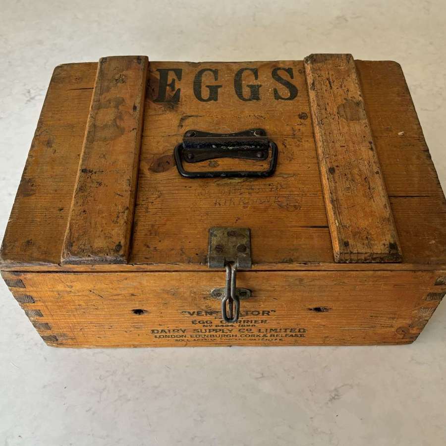 Late Victorian Pine Travelling Eggs Box 1898 Dairy Supply Co Ltd