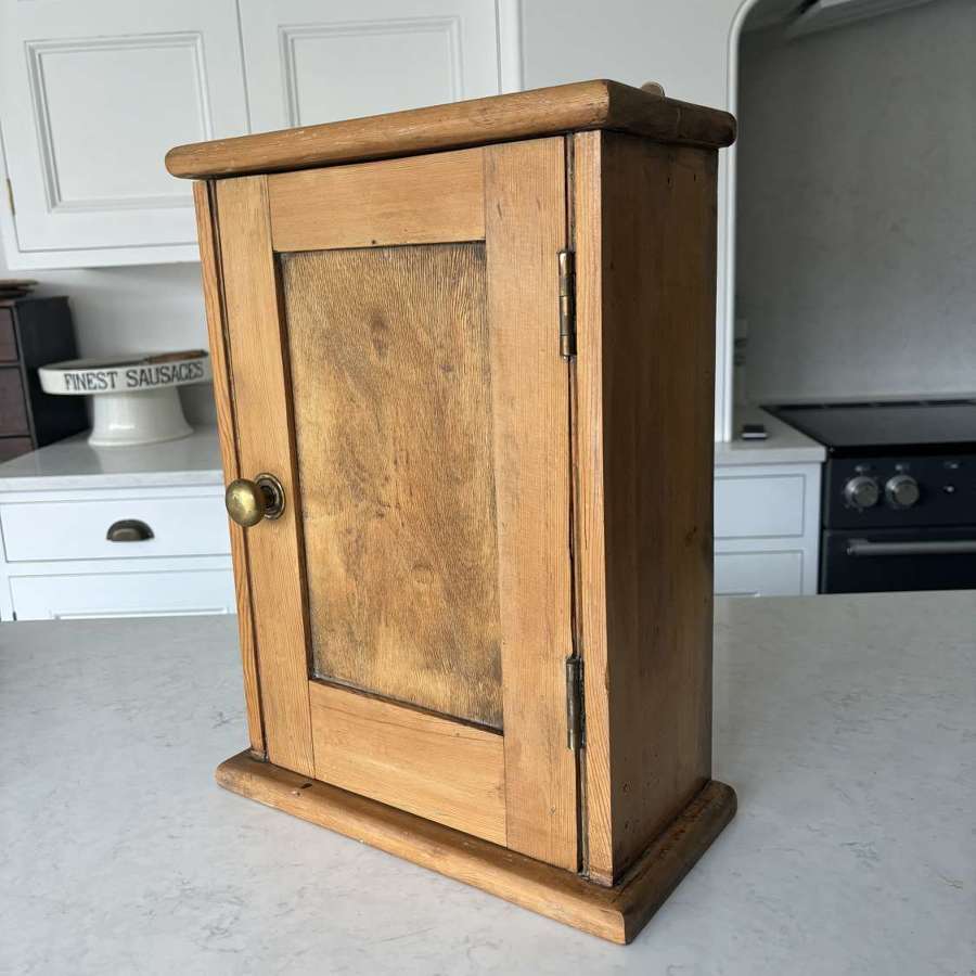 Early 20thC Small Pine Wall Cupboard - Perfect Spices or Bathroom