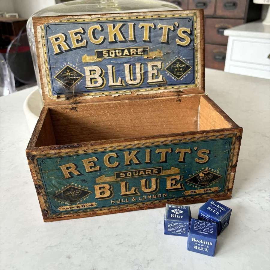 Rare Little Pine Advertising Box for Reckitt’s Blue. Both Labels.