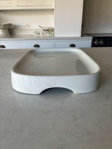 Edwardian White Ironstone Rectangular Grocer’s Slab - Pure Butter