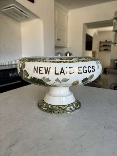 Superb Victorian Doulton - New Laid Eggs - Pedestal Display Bowl